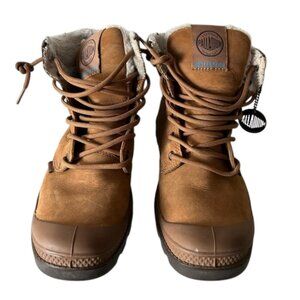 Palladium pampa amber gold boots size 6.5